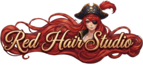 red hair studio wide logo